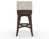 Canadel Downtown Swivel Counter or Bar Stool 8142 in FP Crypton® and 29 Hazelnut Washed, back view