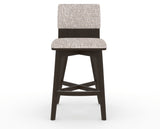 Canadel Downtown Swivel Counter or Bar Stool 8142 in FP Crypton® and 59 Davy's Grey, front view