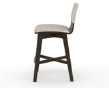 Canadel Downtown Swivel Counter or Bar Stool 8142 in FP Crypton® and 59 Davy's Grey, side view