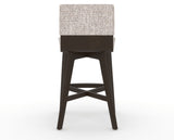 Canadel Downtown Swivel Counter or Bar Stool 8142 in FP Crypton® and 59 Davy's Grey, back view