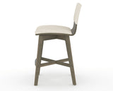 Canadel Downtown Swivel Counter or Bar Stool 8142 in FT InsideOut® and 08 Shadow, side view