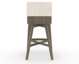 Canadel Downtown Swivel Counter or Bar Stool 8142 in FT InsideOut® and 08 Shadow, back view