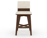 Canadel Downtown Swivel Counter or Bar Stool 8142 in FT InsideOut® and 19 Cognac Washed, front view