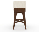 Canadel Downtown Swivel Counter or Bar Stool 8142 in FT InsideOut® and 19 Cognac Washed, back view