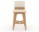 Canadel Downtown Swivel Counter or Bar Stool 8142 in FT InsideOut® and 20 Caramel Washed, front view