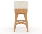 Canadel Downtown Swivel Counter or Bar Stool 8142 in FT InsideOut® and 20 Caramel Washed, back view