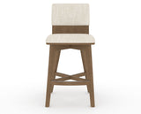 Canadel Downtown Swivel Counter or Bar Stool 8142 in FT InsideOut® and 25 Pecan Washed, front view