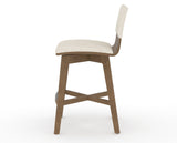 Canadel Downtown Swivel Counter or Bar Stool 8142 in FT InsideOut® and 25 Pecan Washed, side view