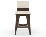 Canadel Downtown Swivel Counter or Bar Stool 8142 in FT InsideOut® and 29 Hazelnut Washed, front view