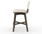 Canadel Downtown Swivel Counter or Bar Stool 8142 in FT InsideOut® and 29 Hazelnut Washed, side view