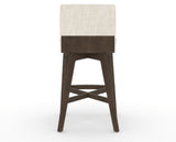 Canadel Downtown Swivel Counter or Bar Stool 8142 in FT InsideOut® and 29 Hazelnut Washed, back view