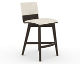 Canadel Downtown Swivel Counter or Bar Stool 8142 in FT InsideOut® and 59 Davy's Grey, three-quarter view