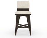 Canadel Downtown Swivel Counter or Bar Stool 8142 in FT InsideOut® and 59 Davy's Grey, front view