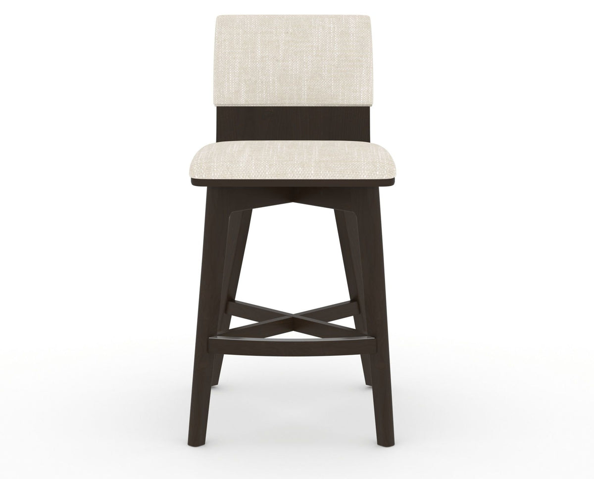 Canadel Downtown Swivel Counter or Bar Stool 8142 in FT InsideOut® and 59 Davy's Grey, front view
