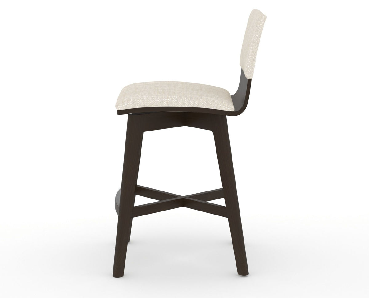 Canadel Downtown Swivel Counter or Bar Stool 8142 in FT InsideOut® and 59 Davy's Grey, side view