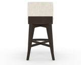 Canadel Downtown Swivel Counter or Bar Stool 8142 in FT InsideOut® and 59 Davy's Grey, back view