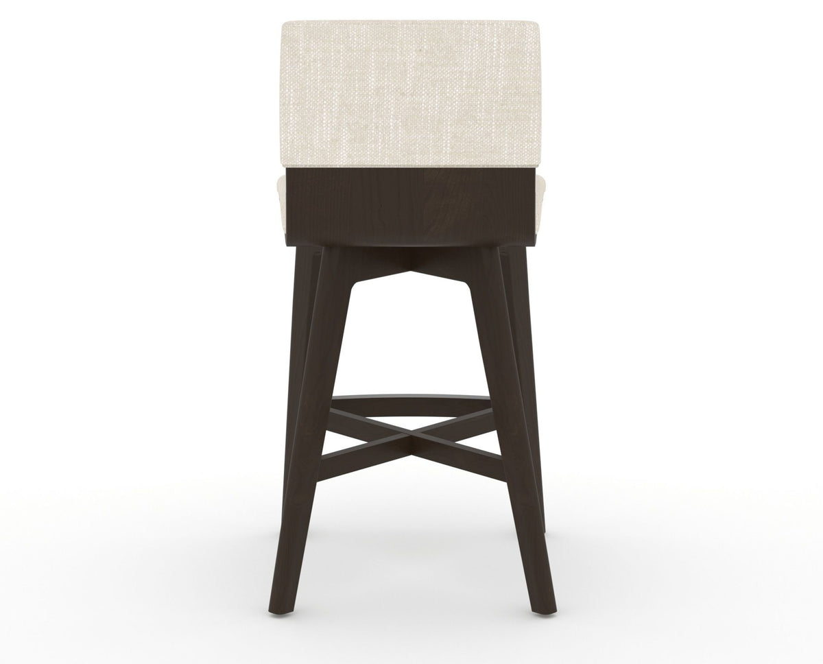 Canadel Downtown Swivel Counter or Bar Stool 8142 in FT InsideOut® and 59 Davy's Grey, back view