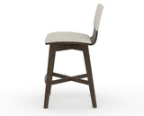 Canadel Downtown Swivel Counter or Bar Stool 8142 in TB Fabric and 29 Hazelnut Washed, side view