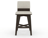 Canadel Downtown Swivel Counter or Bar Stool 8142 in TB Fabric and 59 Davy's Grey, front view