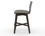 Canadel Downtown Swivel Counter or Bar Stool 8142 in TN Fabric and 59 Davy's Grey, side view