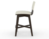 Canadel Downtown Swivel Counter or Bar Stool 8142 in TW Fabric and 59 Davy's Grey, side view