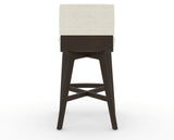 Canadel Downtown Swivel Counter or Bar Stool 8142 in TW Fabric and 59 Davy's Grey, back view