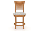 Canadel Upholstered Counter Stool 8229 in FP Crypton® and 01 Honey Washed and Swivel Base, front view