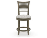 Canadel Upholstered Counter Stool 8229 in FP Crypton® and 08 Shadow and Swivel Base, front view