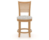 Canadel Upholstered Counter Stool 8229 in FP Crypton® and 20 Caramel Washed and Swivel Base, front view