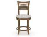 Canadel Upholstered Counter Stool 8229 in FP Crypton® and 25 Pecan Washed and Swivel Base, front view