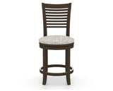 Canadel Upholstered Counter Stool 8229 in FP Crypton® and 29 Hazelnut Washed and Swivel Base, front view