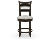 Canadel Upholstered Counter Stool 8229 in FP Crypton® and 59 Davy's Grey and Swivel Base, front view