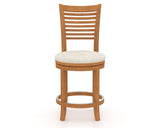 Canadel Upholstered Counter Stool 8229 in FT InsideOut® and 01 Honey Washed and Swivel Base, front view