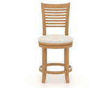 Canadel Upholstered Counter Stool 8229 in FT InsideOut® and 20 Caramel Washed and Swivel Base, front view