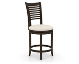 Canadel Upholstered Counter Stool 8229 in FT InsideOut® and 59 Davy's Grey and Swivel Base, three-quarter view