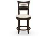 Canadel Upholstered Counter Stool 8229 in FT InsideOut® and 59 Davy's Grey and Swivel Base, front view