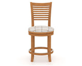 Canadel Upholstered Counter Stool 8229 in OZ Fabric and 01 Honey Washed and Swivel Base, front view