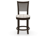 Canadel Upholstered Counter Stool 8229 in OZ Fabric and 59 Davy's Grey and Swivel Base, front view