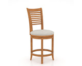 Canadel Upholstered Counter Stool 8229 in Swivel Base, three-quarter view