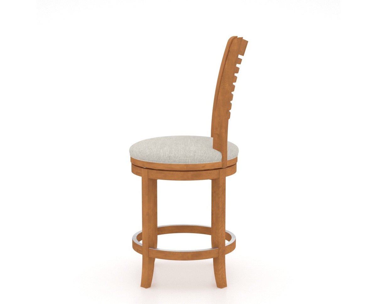 Canadel Upholstered Counter Stool 8229 in Swivel Base, side view