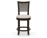 Canadel Upholstered Counter Stool 8229 in TB Fabric and 59 Davy's Grey and Swivel Base, front view