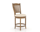 Canadel Champlain Counter Stool 8232 in Swivel Base, three-quarter view