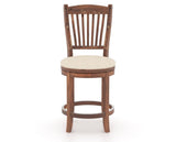 Canadel Champlain Upholstered Counter Stool 8232 in 6K Sunbrella® and 33 Spice Washed and Swivel Base, front view