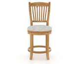 Canadel Champlain Upholstered Counter Stool 8232 in FP Crypton® and 01 Honey Washed and Swivel Base, front view