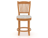 Canadel Upholstered Counter Stool 8232 in FP Crypton® and 01 Honey Washed and Swivel Base, front view
