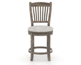 Canadel Champlain Upholstered Counter Stool 8232 in FP Crypton® and 08 Shadow and Swivel Base, front view