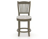 Canadel Upholstered Counter Stool 8232 in FP Crypton® and 08 Shadow and Swivel Base, front view