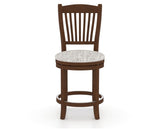 Canadel Upholstered Counter Stool 8232 in FP Crypton® and 19 Cognac Washed and Swivel Base, front view