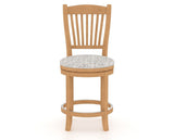 Canadel Upholstered Counter Stool 8232 in FP Crypton® and 20 Caramel Washed and Swivel Base, front view