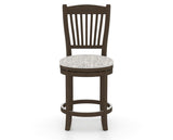 Canadel Upholstered Counter Stool 8232 in FP Crypton® and 29 Hazelnut Washed and Swivel Base, front view